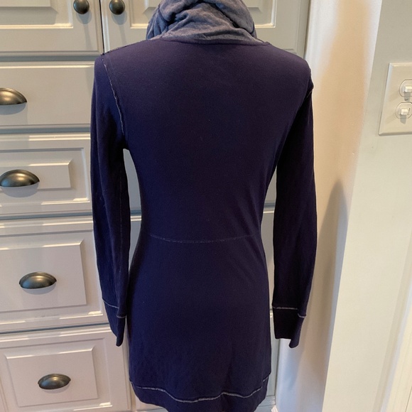 Exofficio Blue Knit Cowl Neck Tunic, Size XS - Picture 4 of 5